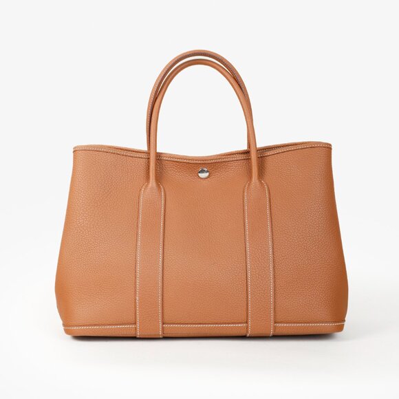 Hermes Gold Negonda Garden Party 36 Brown Leather Tote - Picture 4 of 14